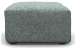 Heart of House Chloe Tweed Fabric Footstool - Duck Egg